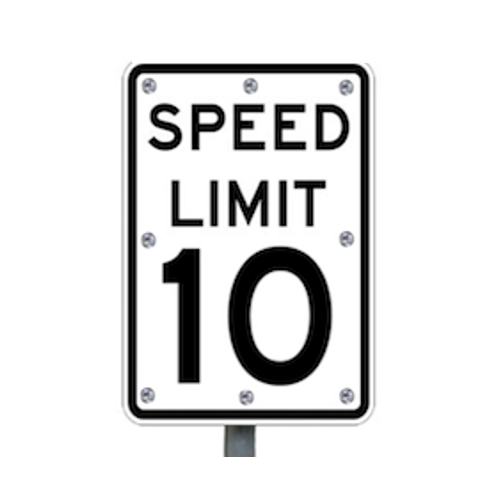 10mph Flashing Speed Limit Sign for Enhanced Safety